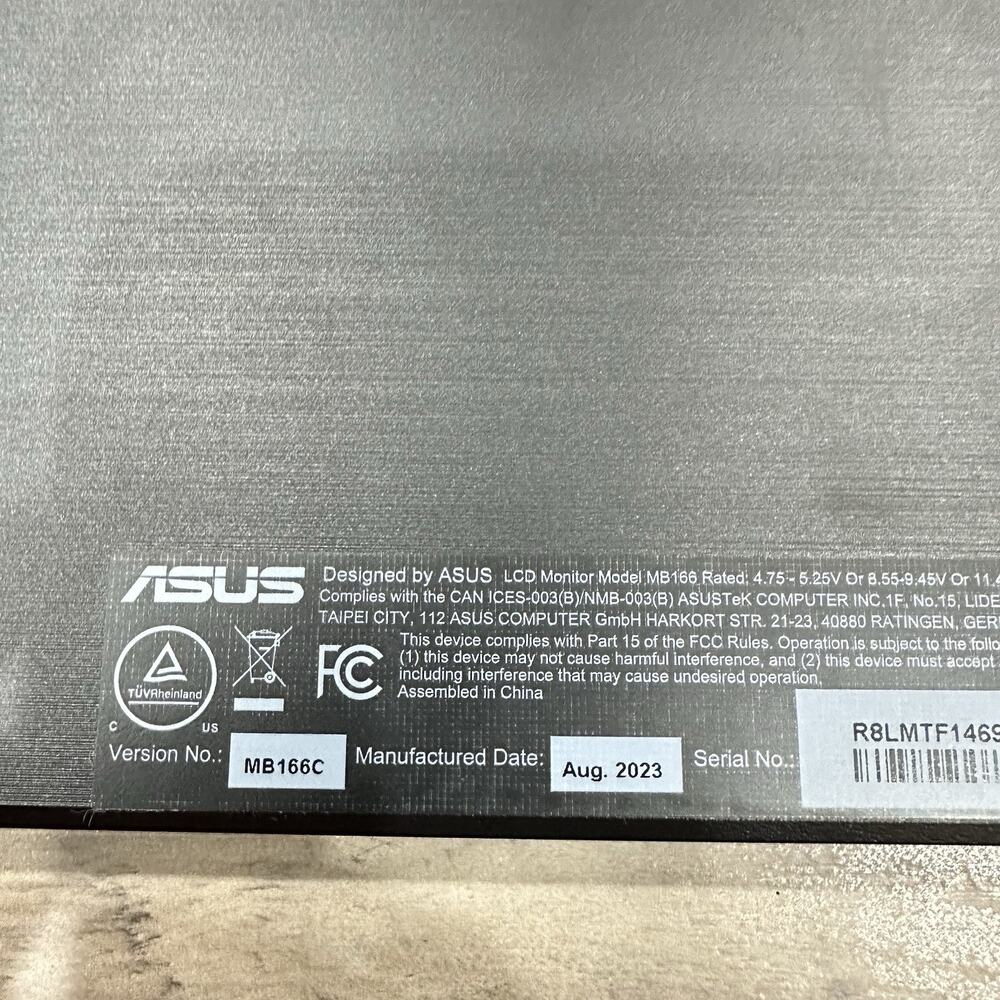 ASUS ZenScreen 15.6 1080P Portable USB Monitor (MB166C) - Full HD, IPS - Picture 7 of 11